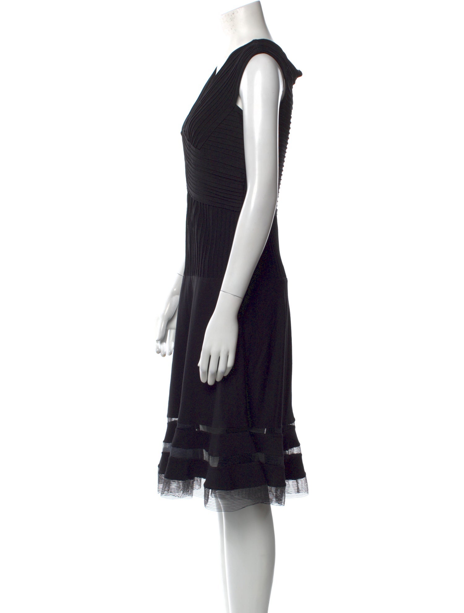 Tadashi Shoji V-Neck Knee-Length Dress