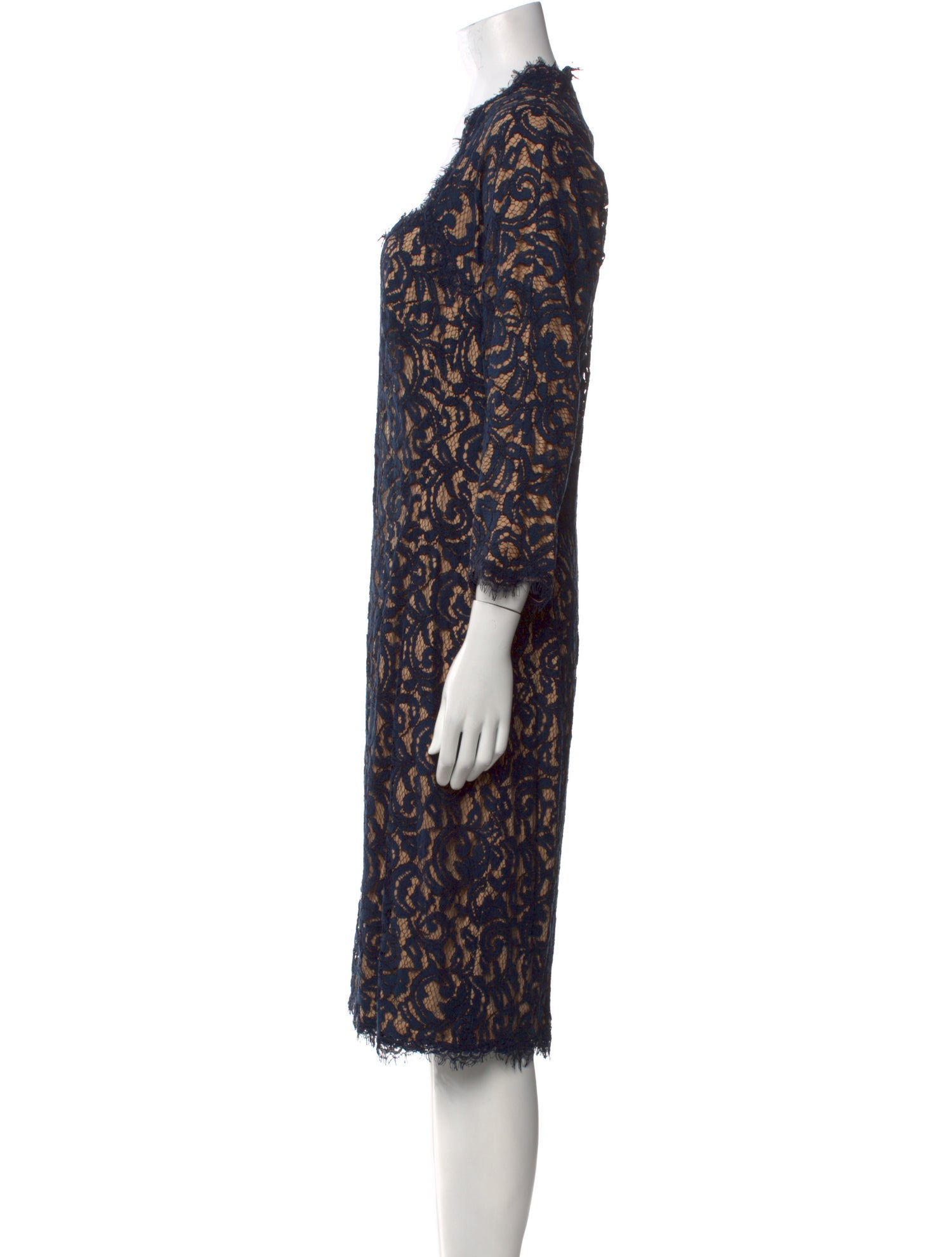Tadashi Shoji Lace Pattern Midi Length Dress w/ Tags