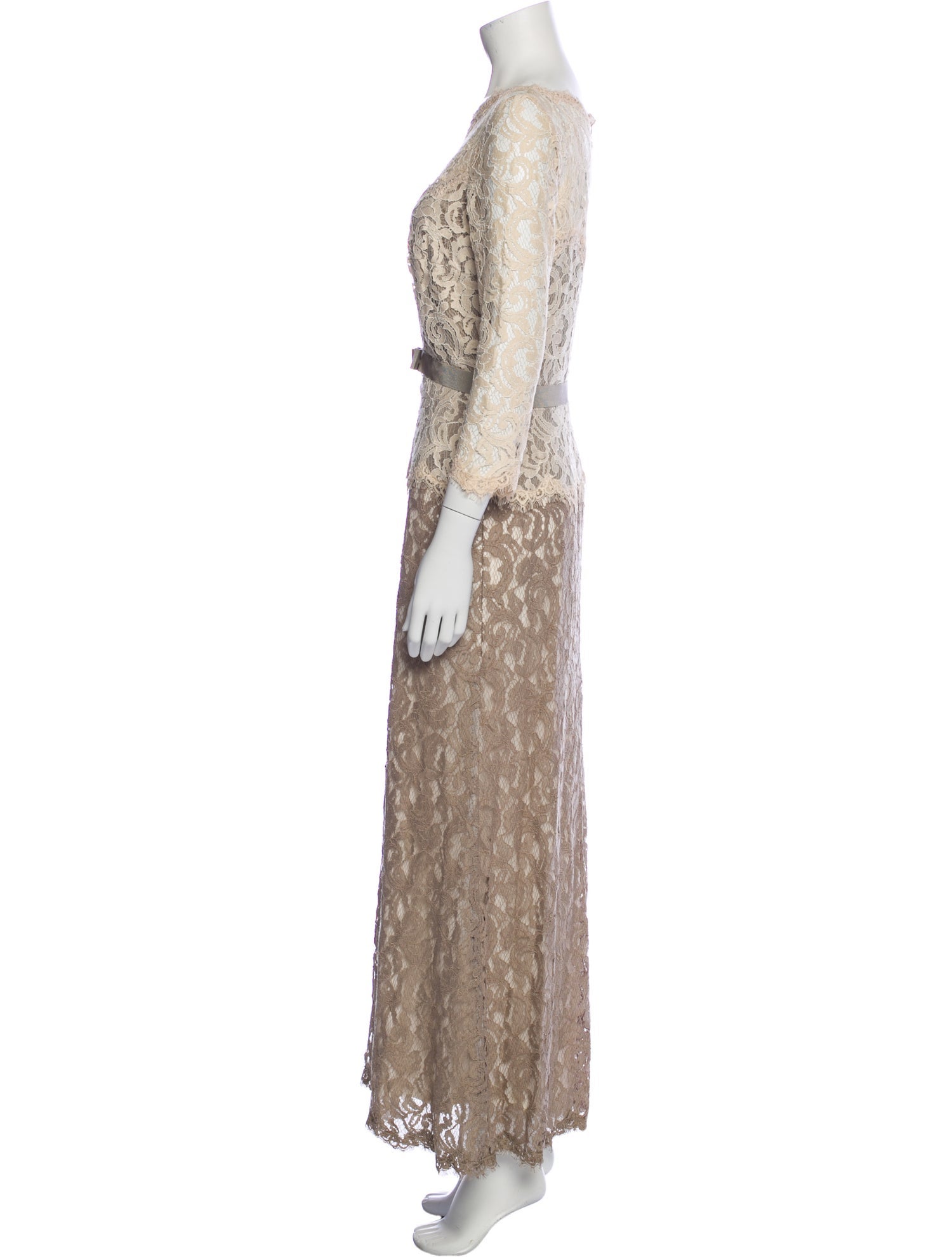 Tadashi Shoji Lace Pattern Long Dress