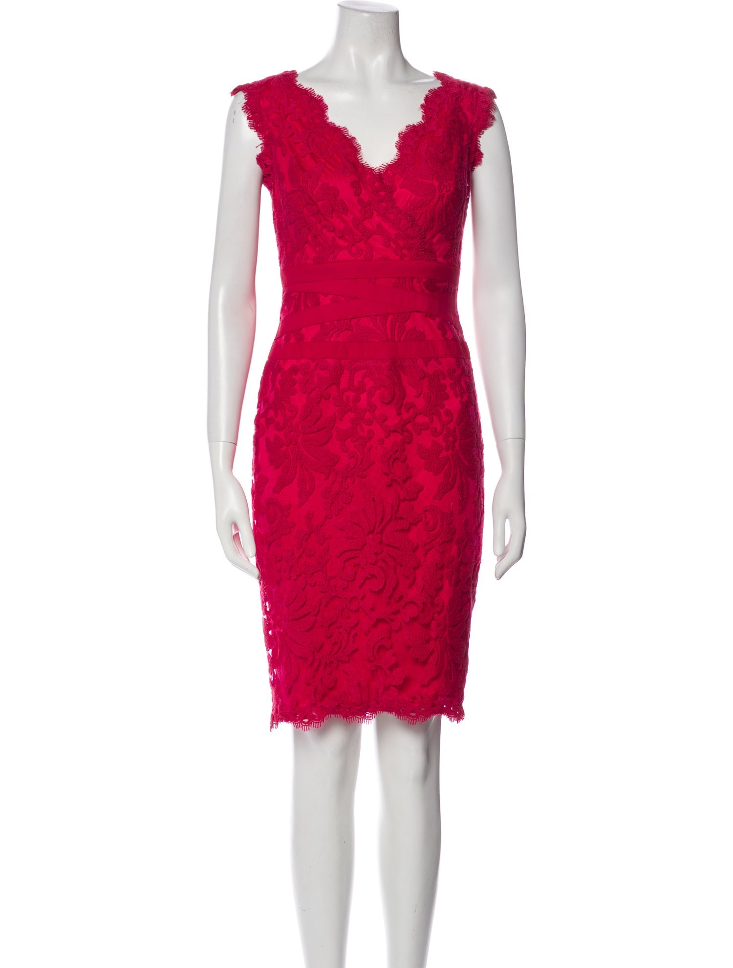 Tadashi Shoji Lace Pattern Knee-Length Dress