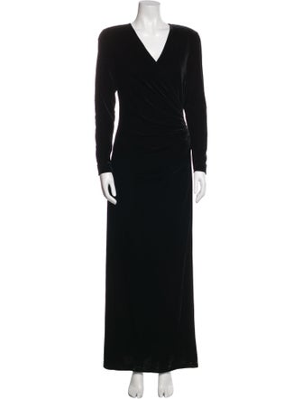 Tadashi Shoji V-Neck Long Dress