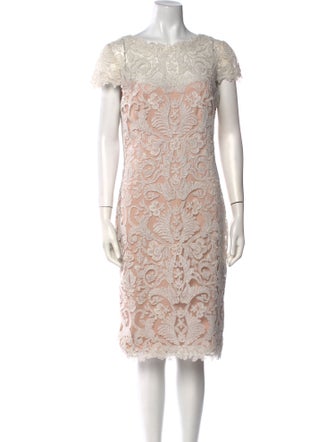 Tadashi Shoji Lace Pattern Knee-Length Dress