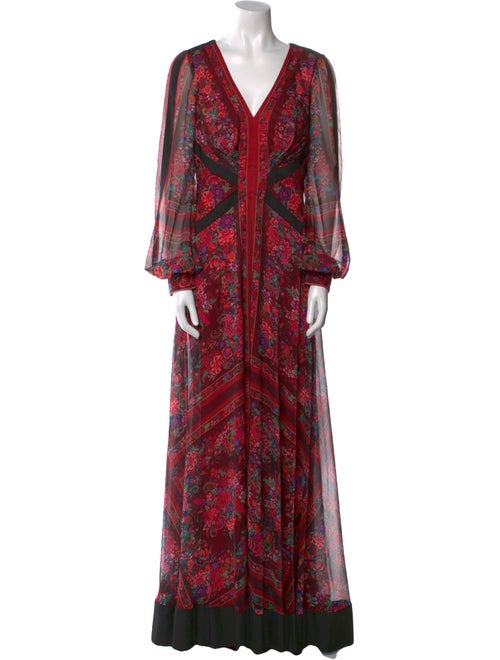 Tadashi Shoji Floral Print Long Dress