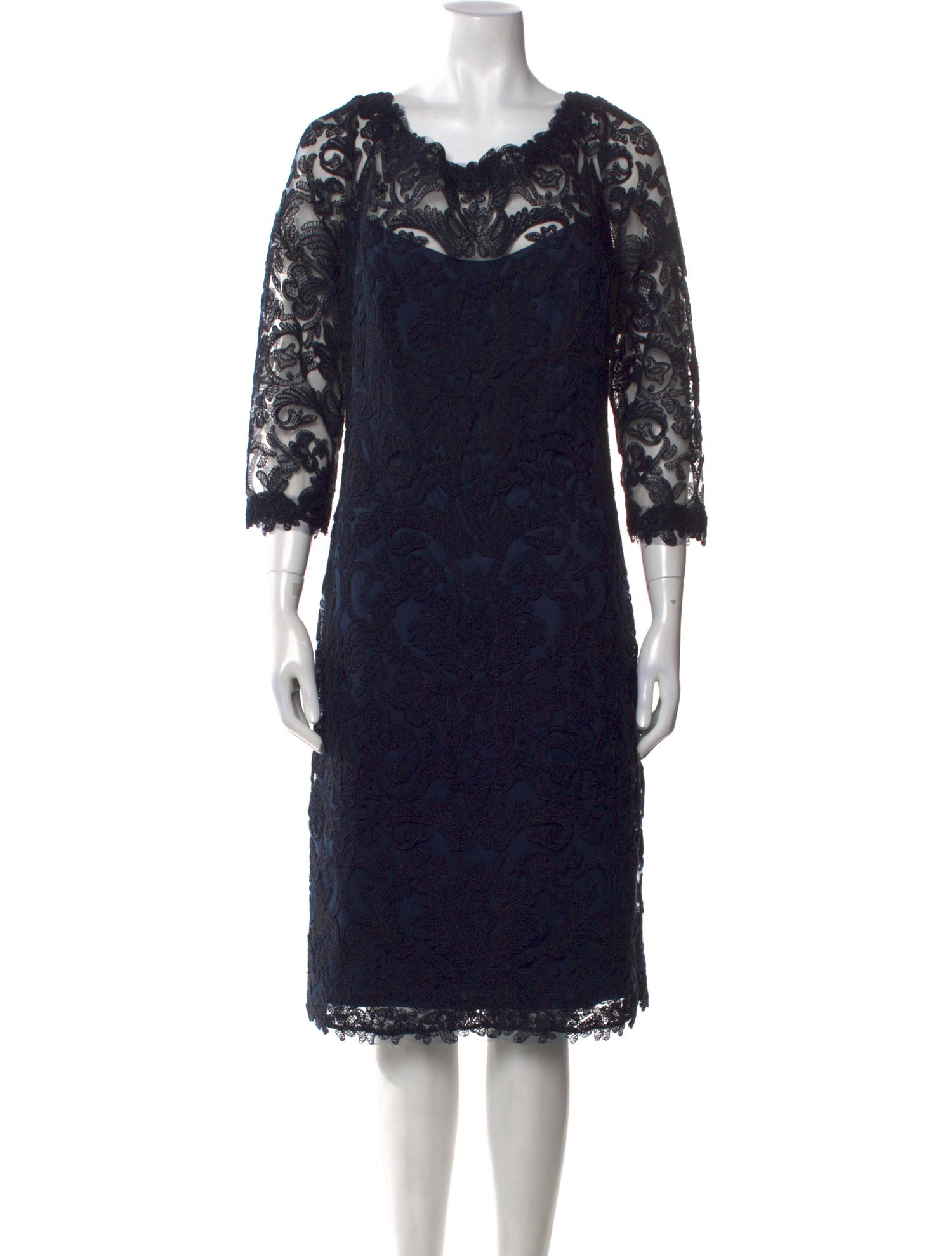 Tadashi Shoji Lace Pattern Knee-Length Dress