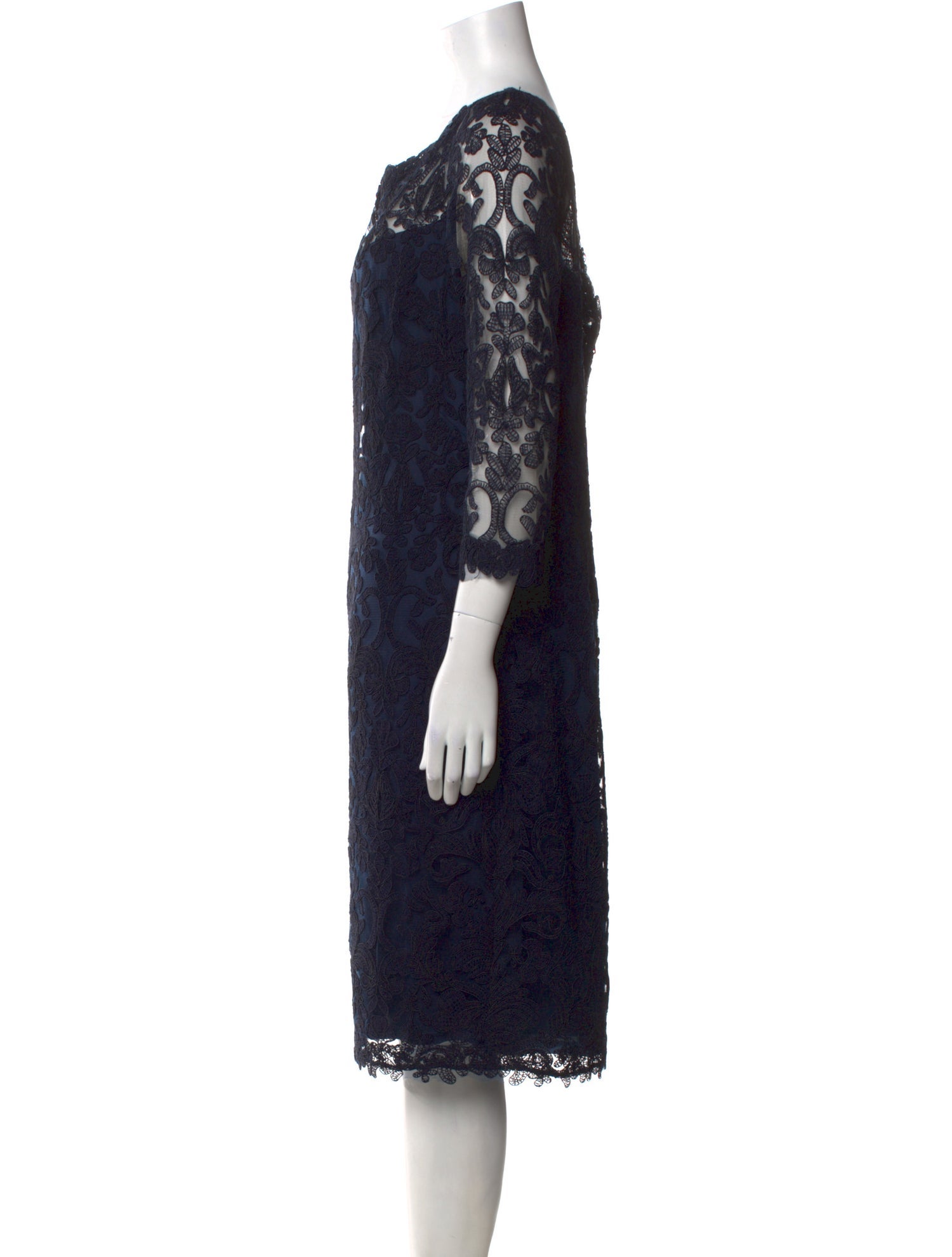 Tadashi Shoji Lace Pattern Knee-Length Dress