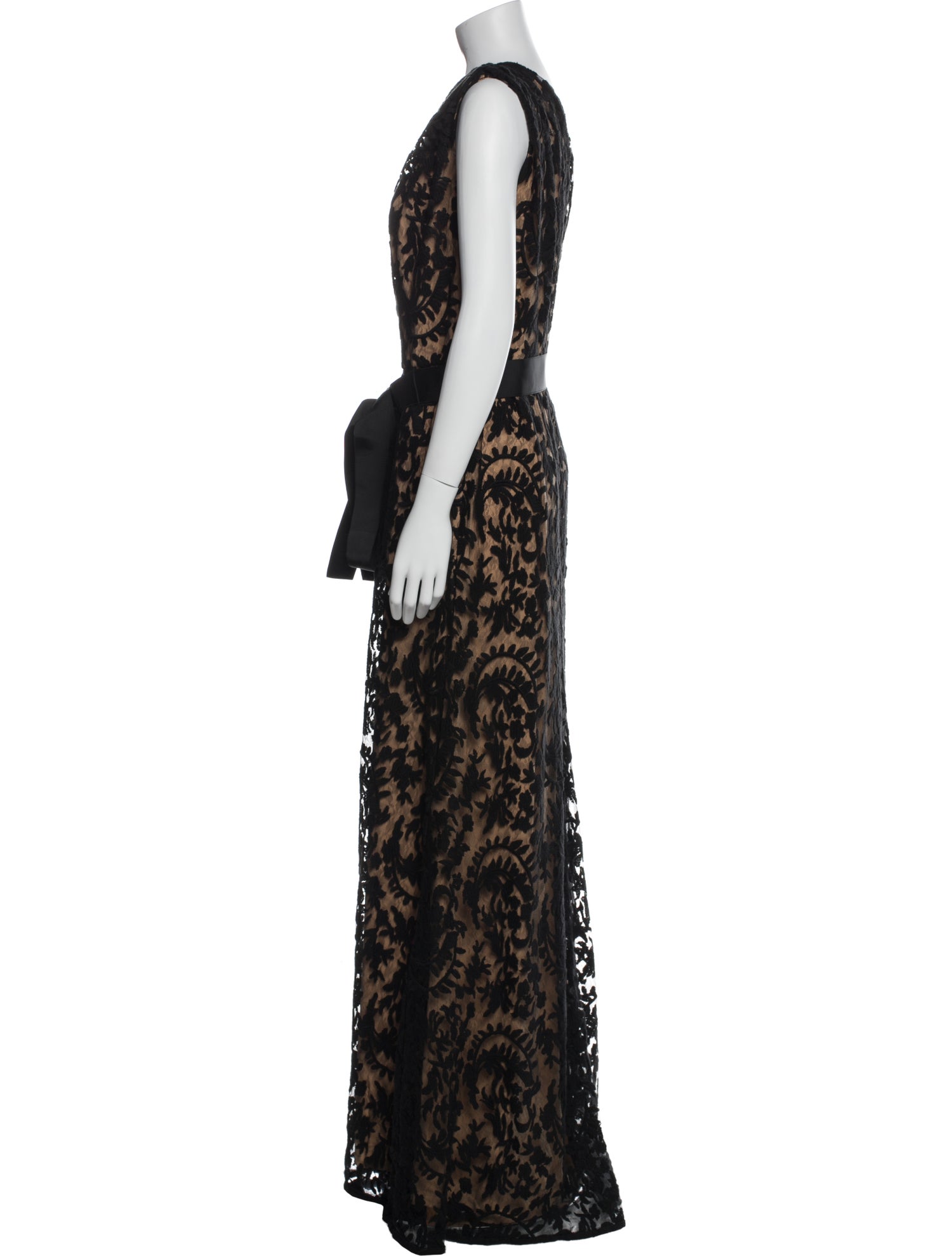 Tadashi Shoji Lace Pattern Long Dress