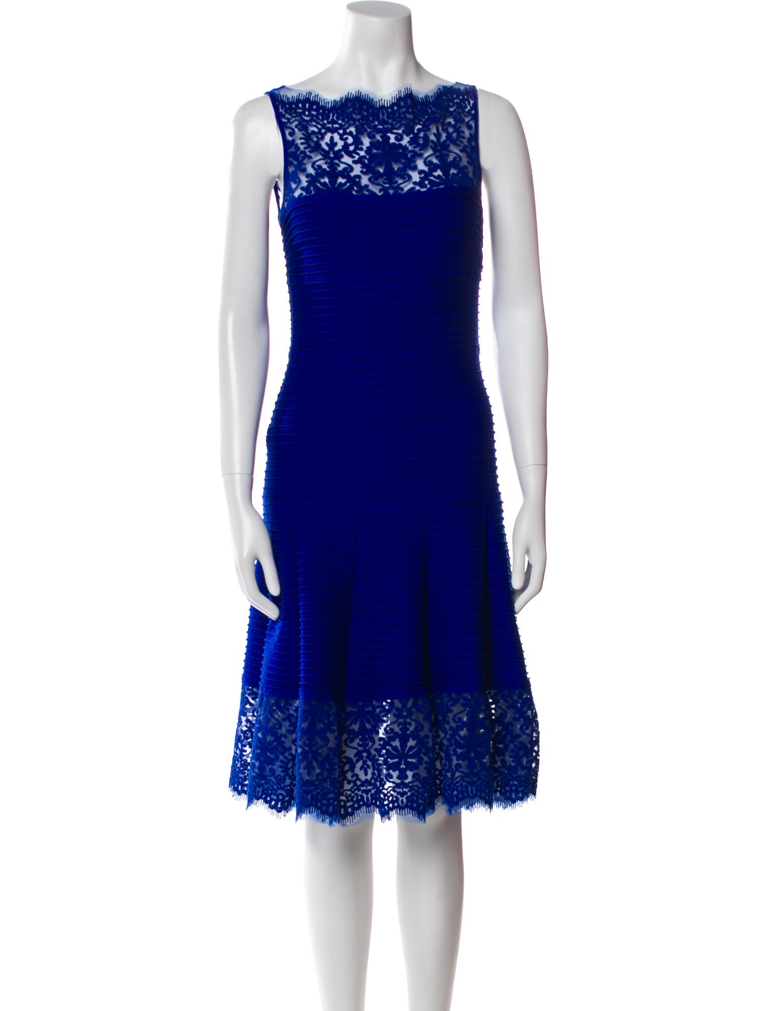 Tadashi Shoji Bateau Neckline Knee-Length Dress