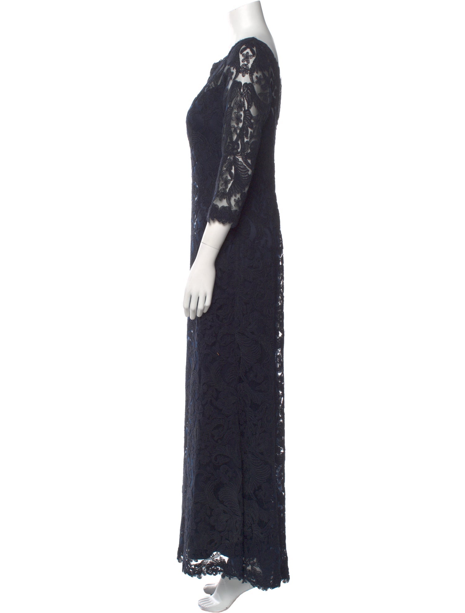 Tadashi Shoji Lace Pattern Long Dress