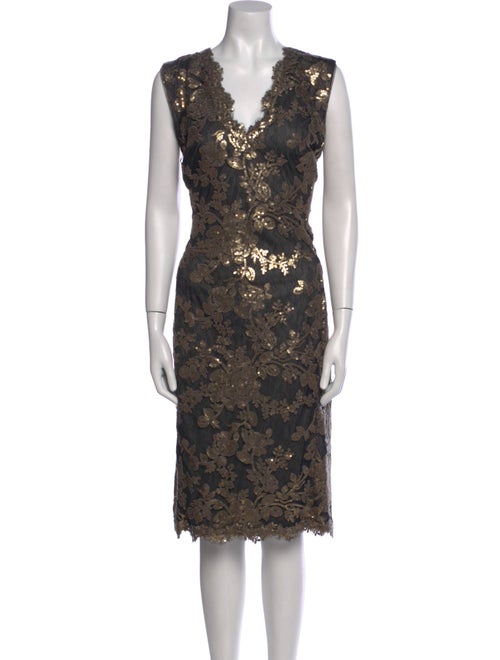 Tadashi Shoji Lace Pattern Midi Length Dress