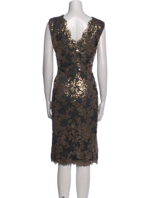Tadashi Shoji Lace Pattern Midi Length Dress