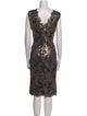 Tadashi Shoji Lace Pattern Midi Length Dress