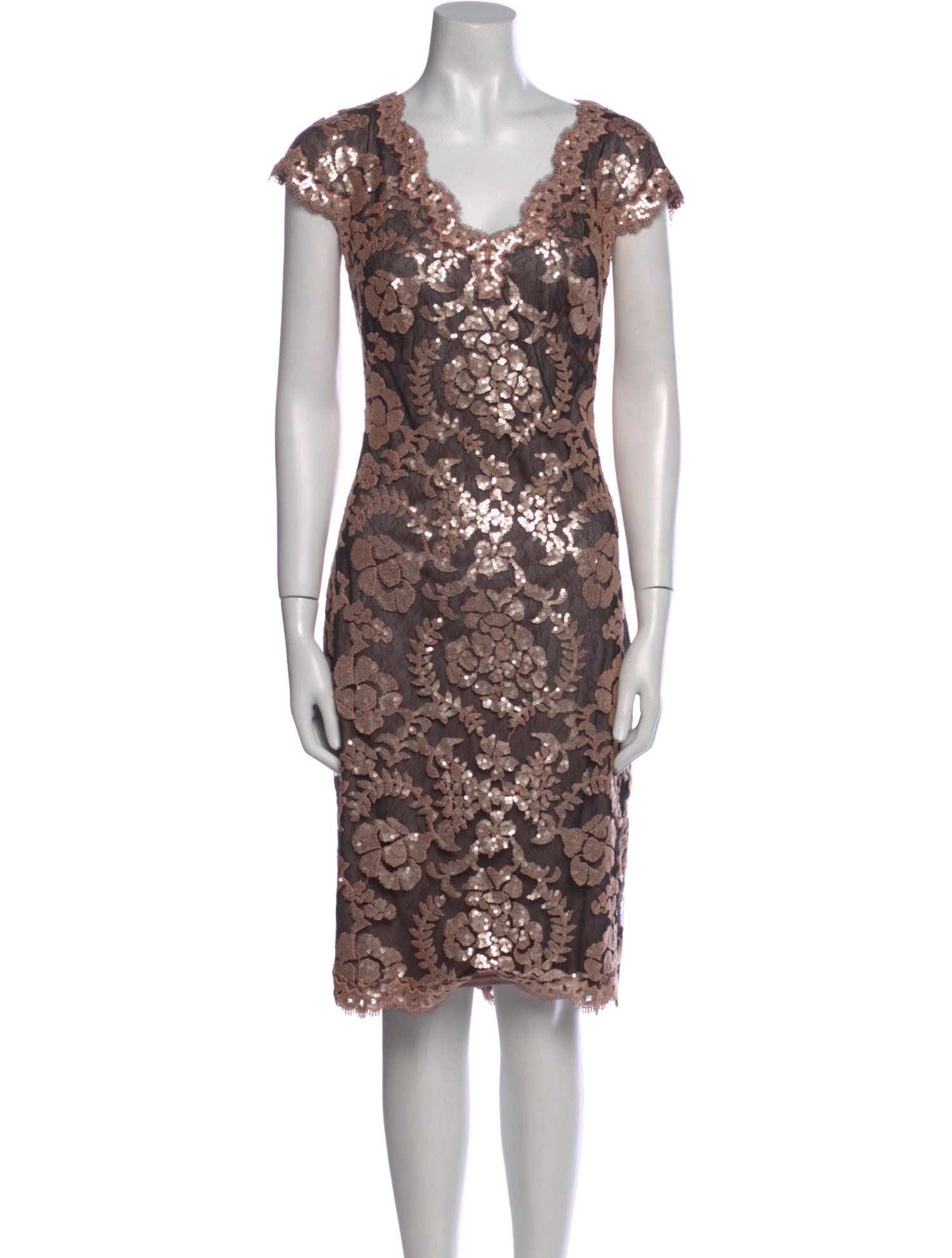 chinese dress ladies Size 12 Tadashi Shoji Adriane Antique Pink Mother of Bride Dress main image 0