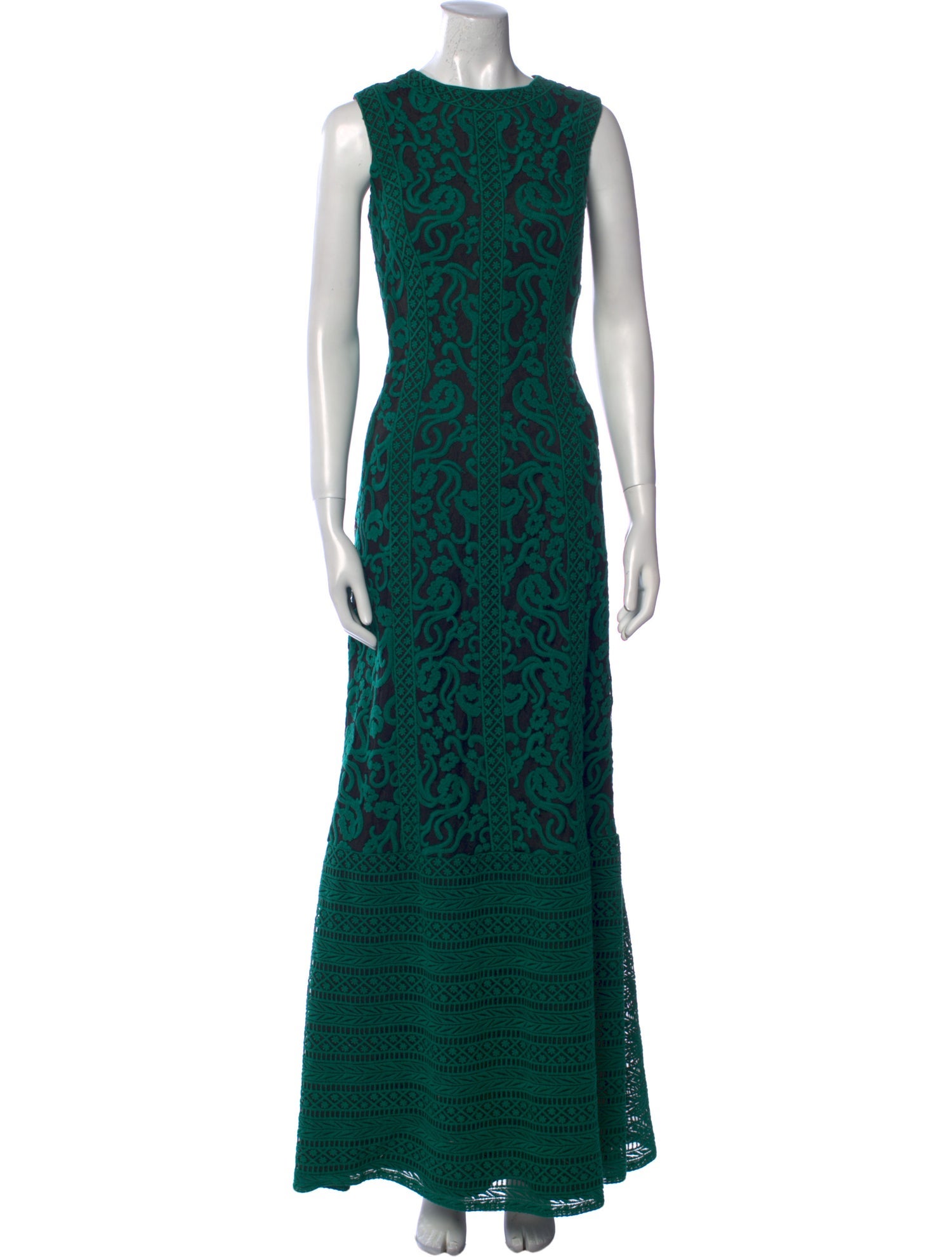 Tadashi Shoji Lace Pattern Long Dress