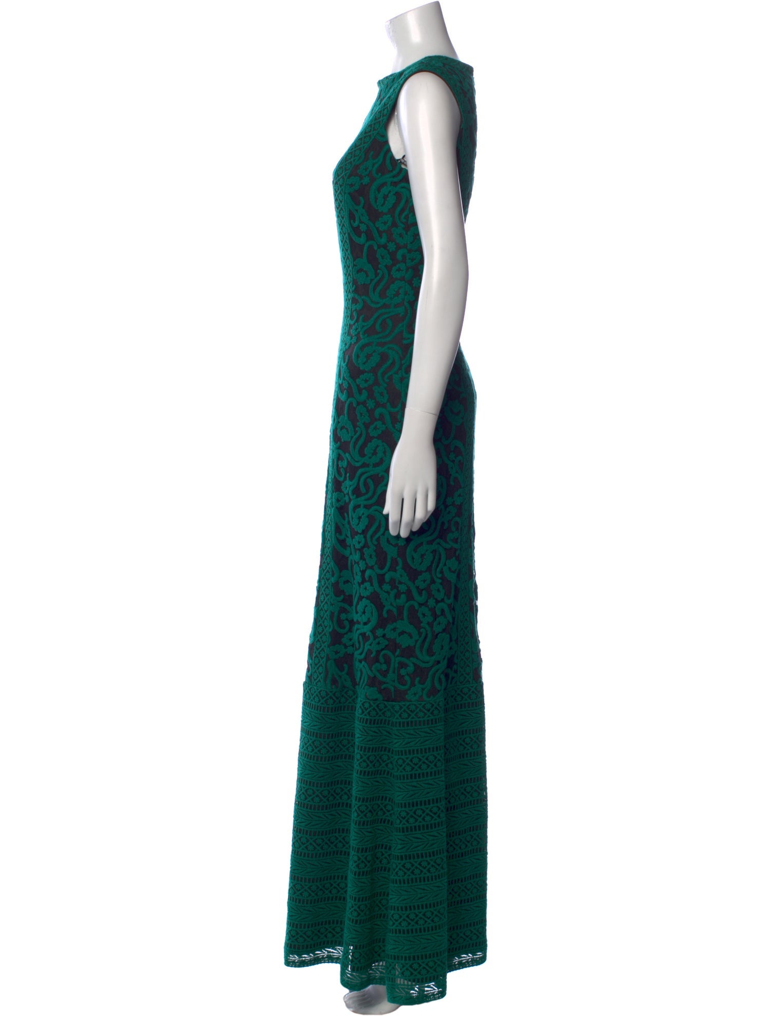 Tadashi Shoji Lace Pattern Long Dress