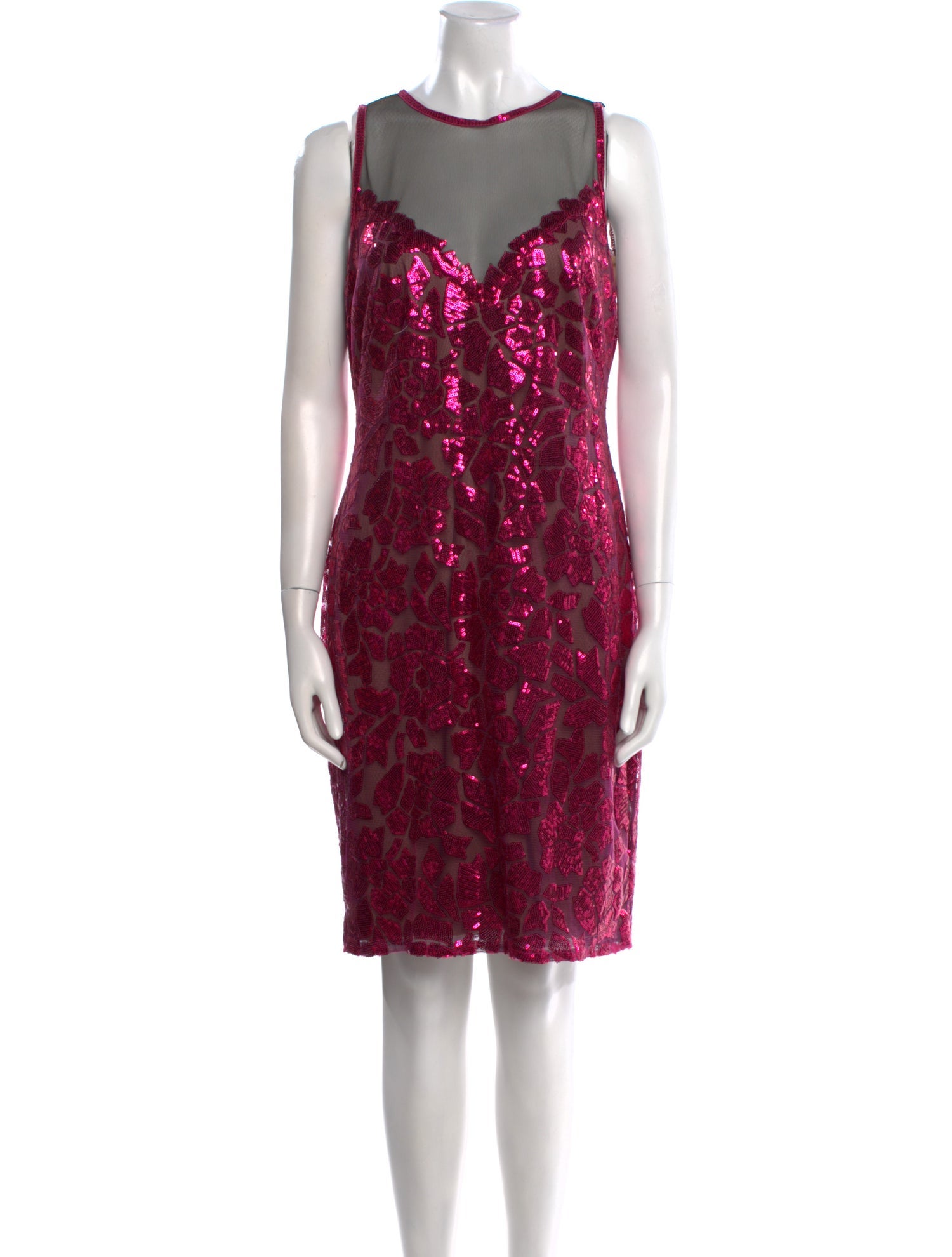 Tadashi Shoji V-Neck Knee-Length Dress