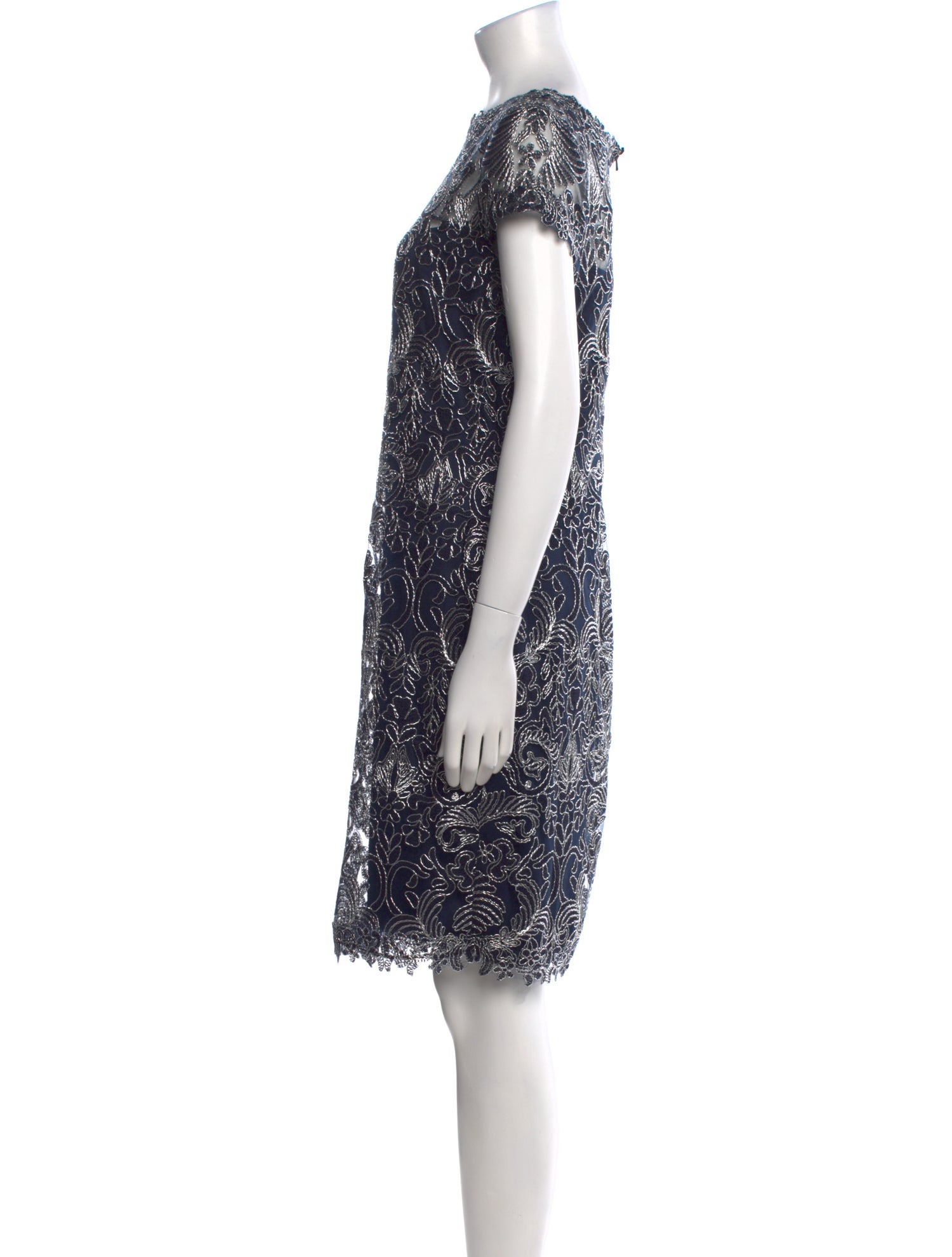 Tadashi Shoji Lace Pattern Knee-Length Dress