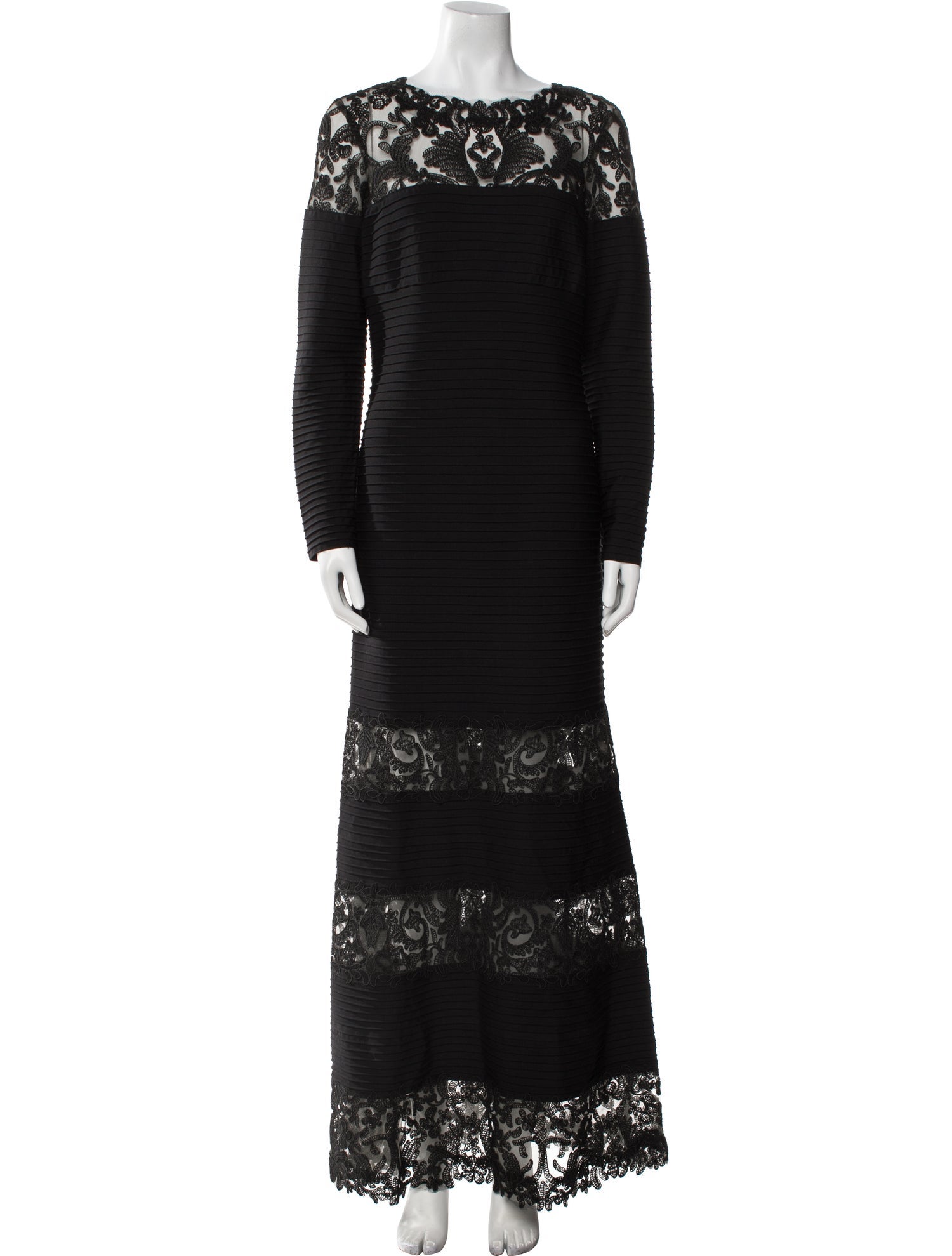 Tadashi Shoji Lace Pattern Long Dress