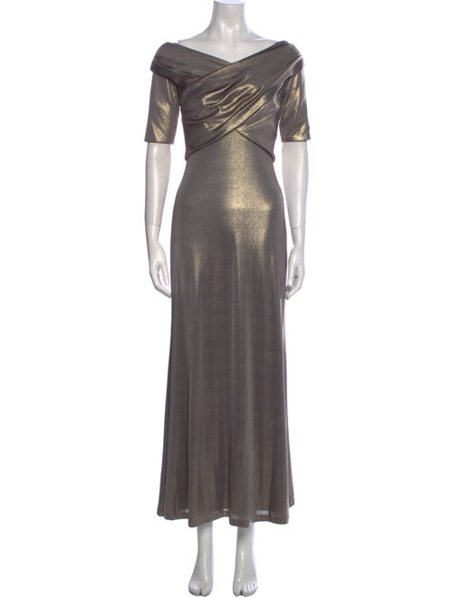 Tadashi Shoji Off-The-Shoulder Long Dress