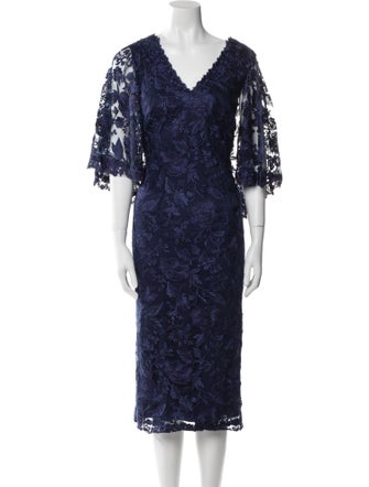 Tadashi Shoji Lace Pattern Long Dress