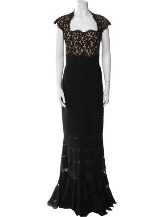 Tadashi Shoji Lace Pattern Long Dress