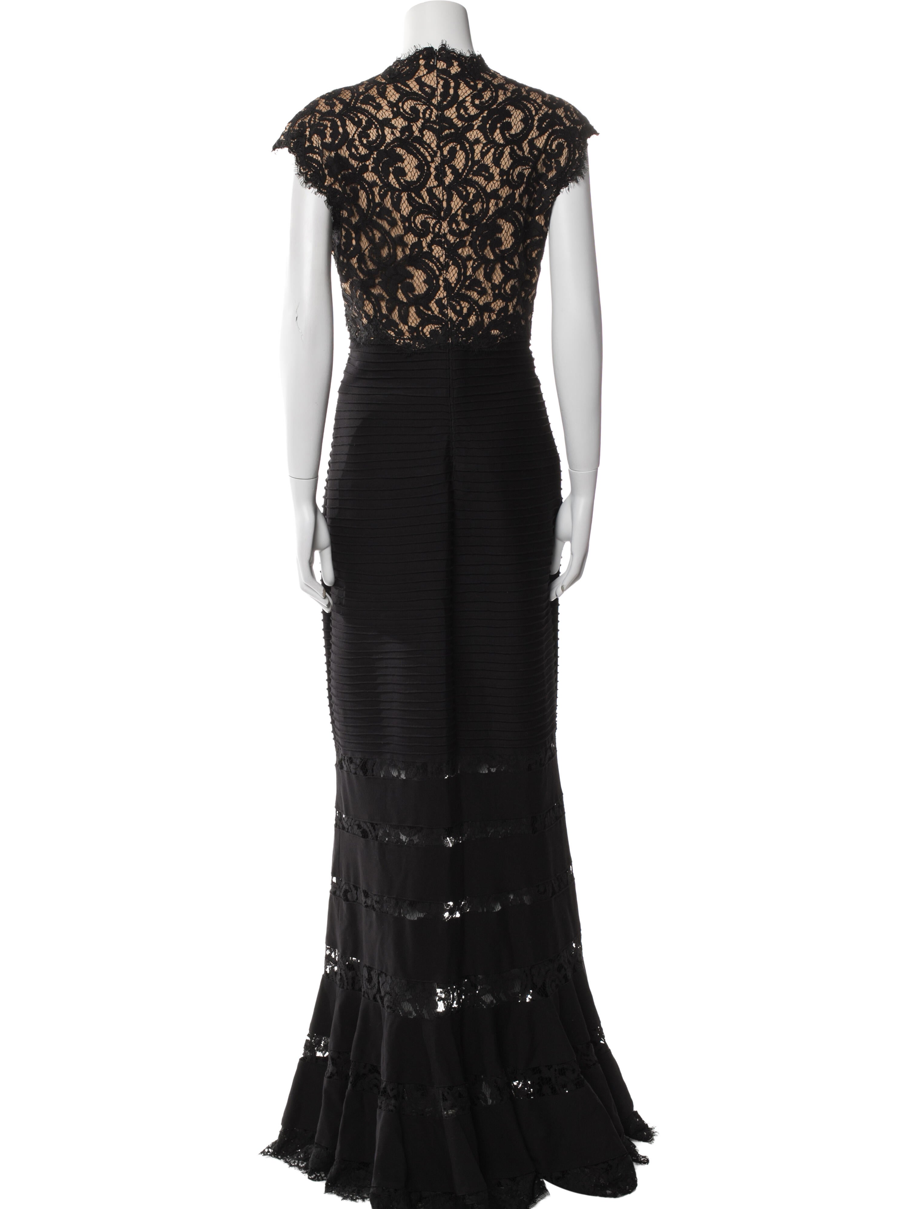Tadashi Shoji Lace Pattern Long Dress