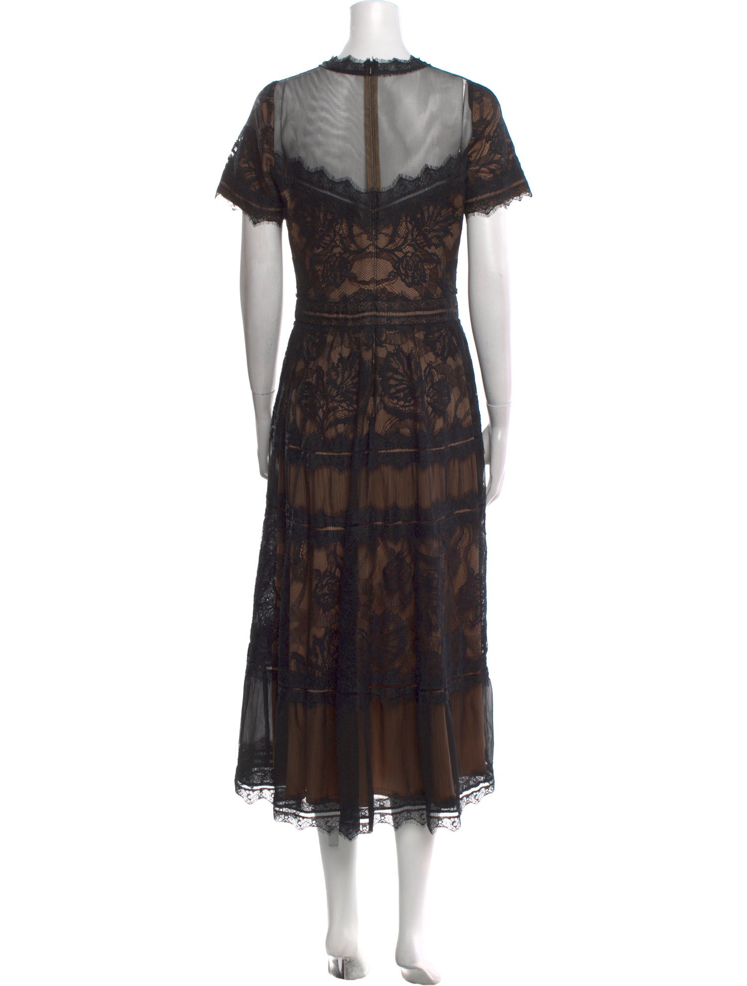 Tadashi Shoji Lace Pattern Midi Length Dress