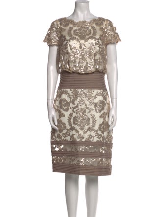 Tadashi Shoji Lace Pattern Midi Length Dress