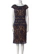 Tadashi Shoji Lace Pattern Knee-Length Dress