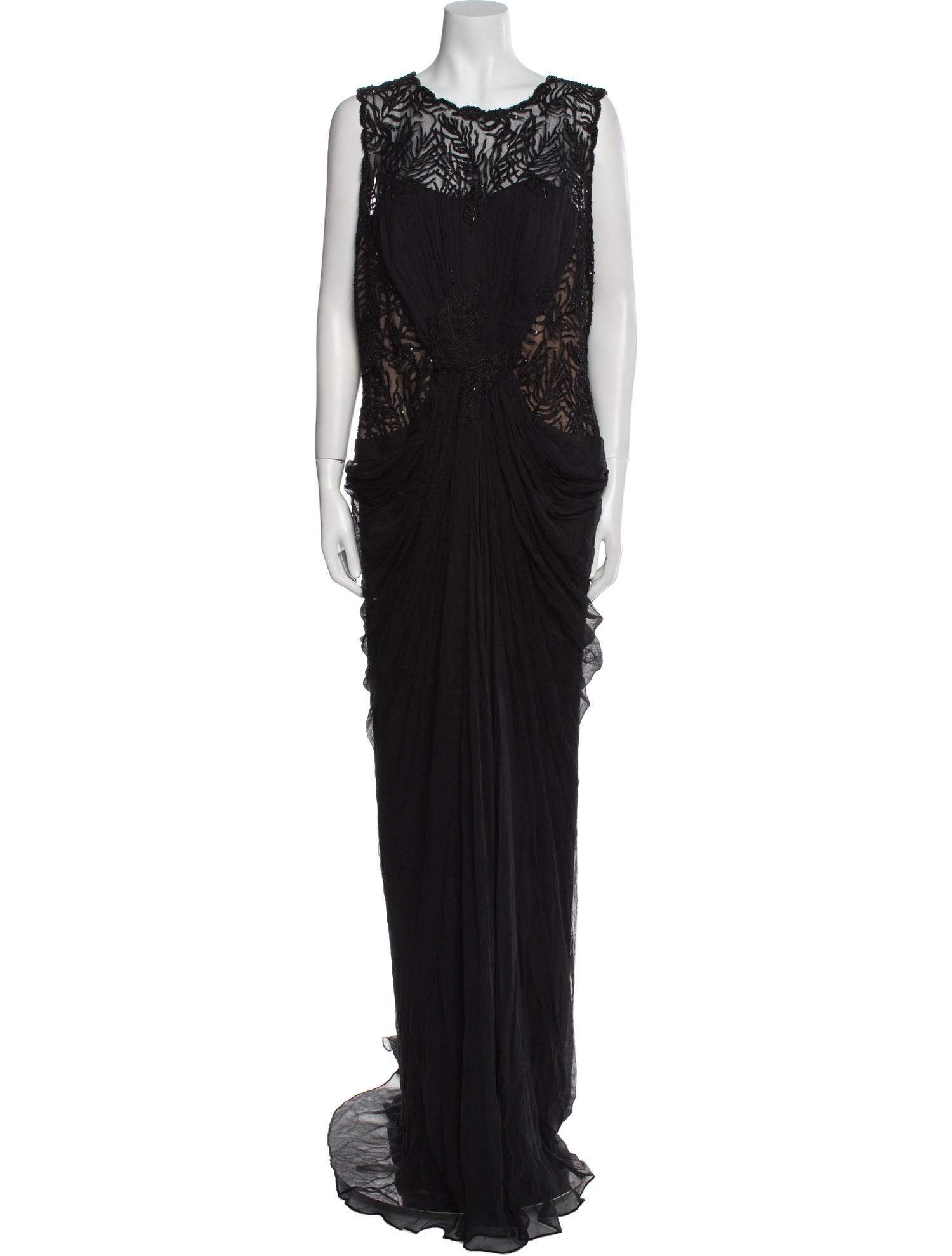 Tadashi Shoji Scoop Neck Long Dress