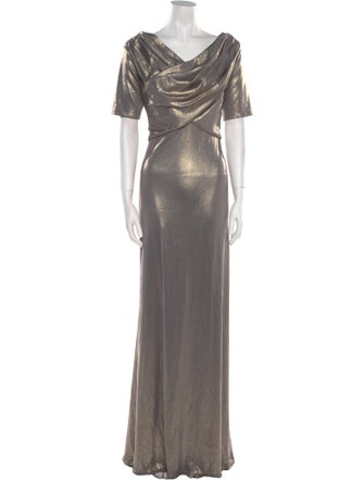 Tadashi Shoji Cowl Neck Long Dress