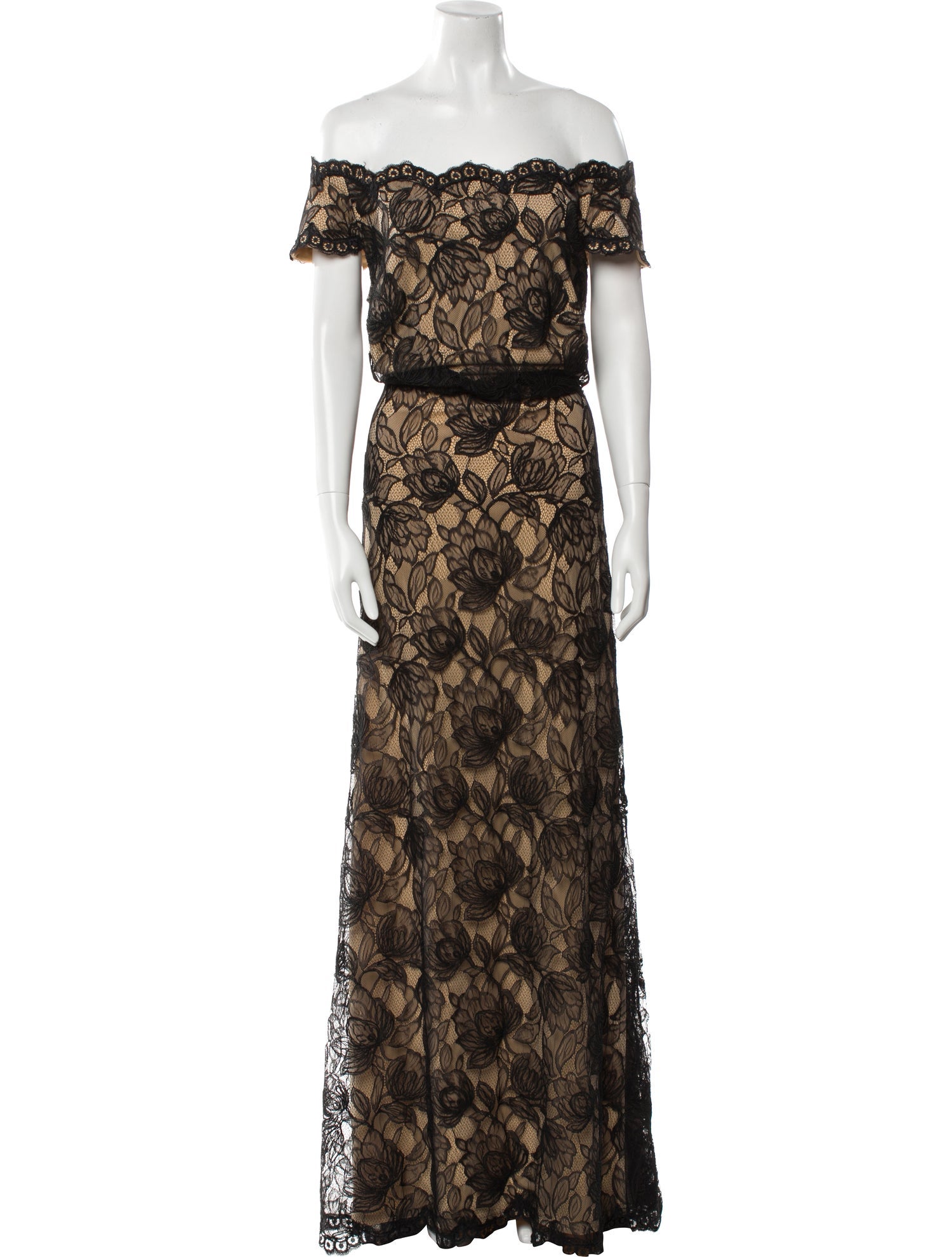 Tadashi Shoji Lace Pattern Long Dress