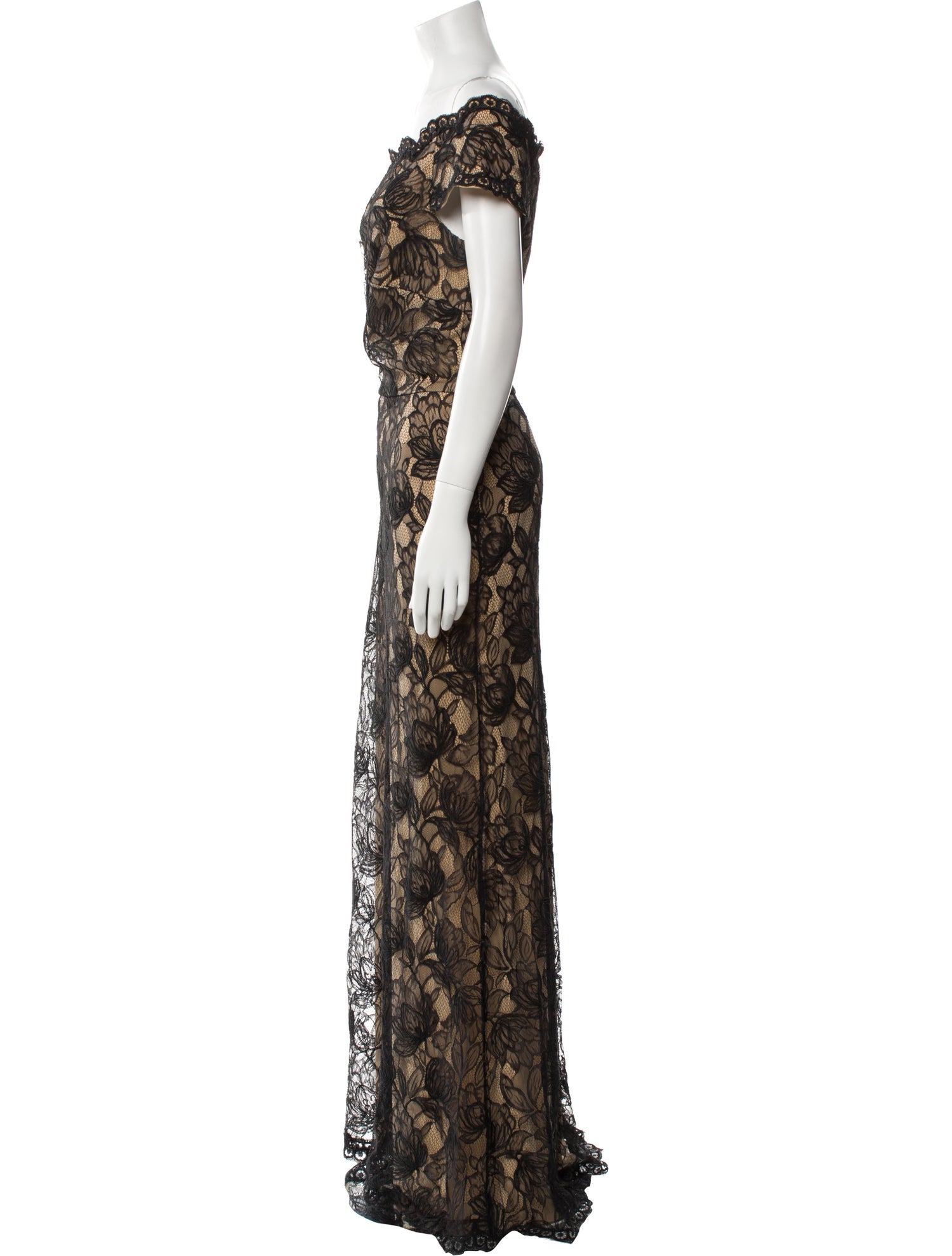 Tadashi Shoji Lace Pattern Long Dress