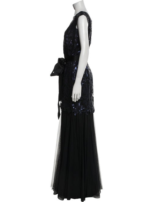 Tadashi Shoji V-Neck Long Dress