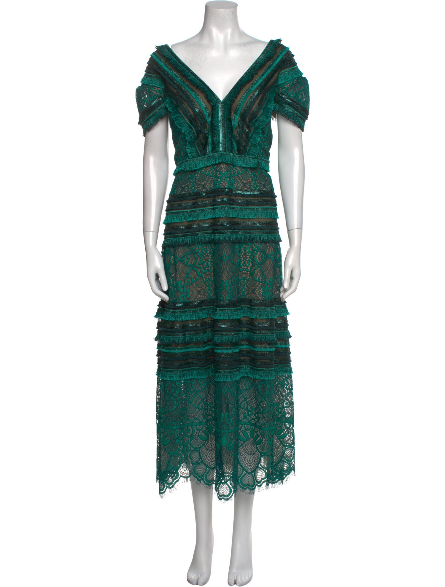 Tadashi Shoji Lace Pattern Long Dress