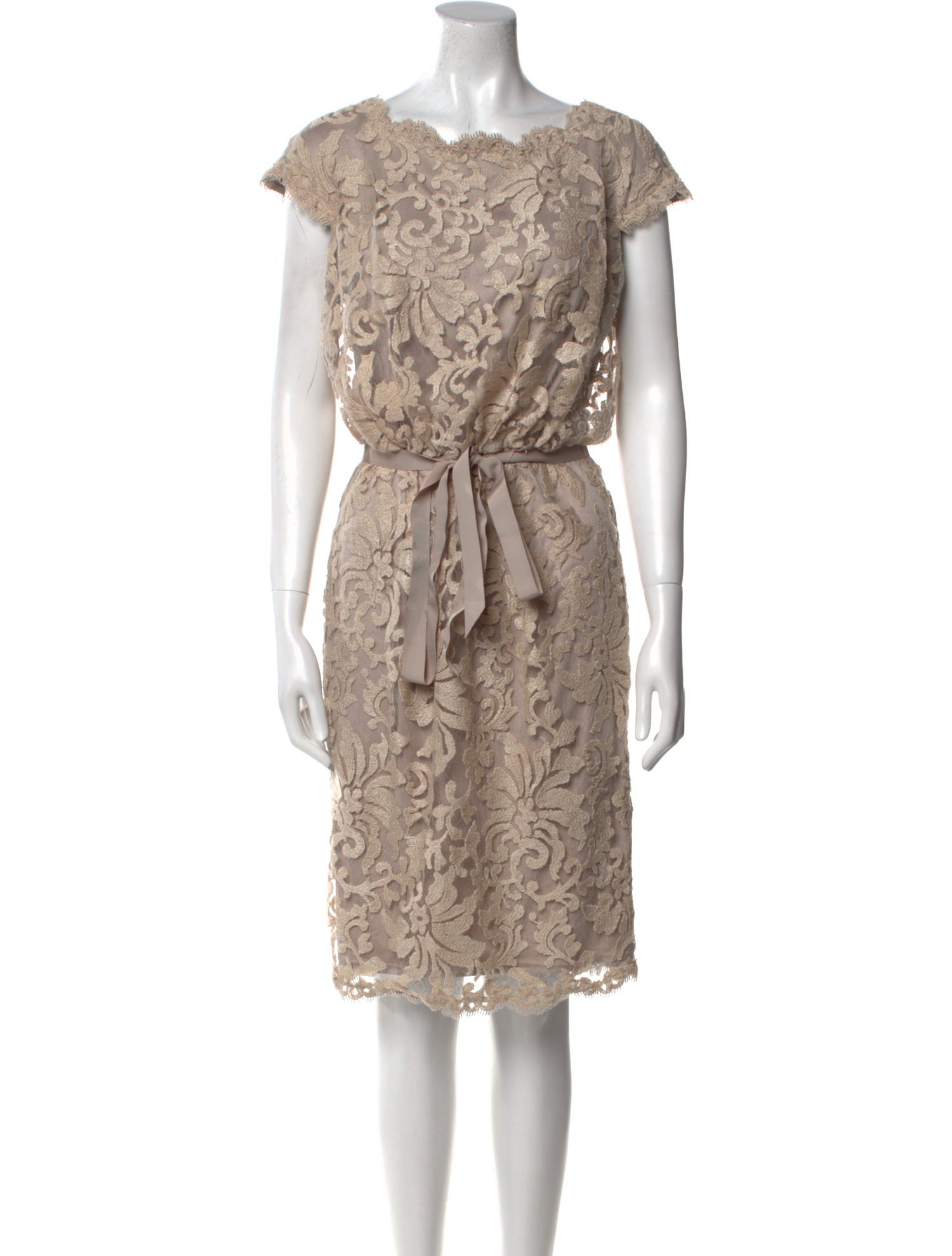 Tadashi Shoji Lace Pattern Knee-Length Dress