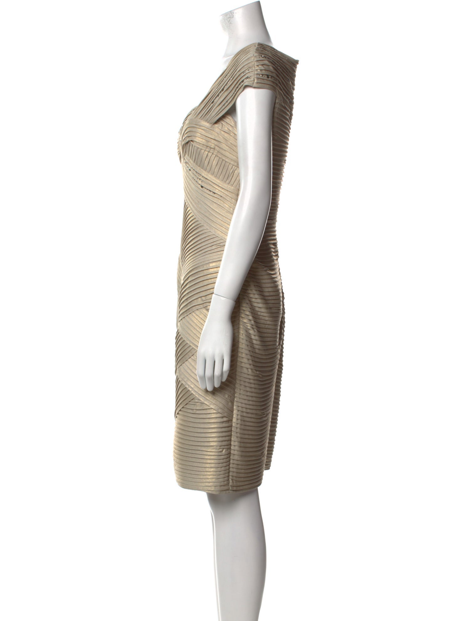 Tadashi Shoji V-Neck Knee-Length Dress