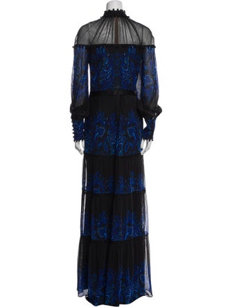 Tadashi Shoji Lace Pattern Long Dress