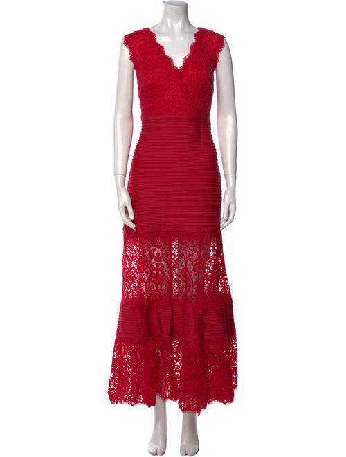 Tadashi Shoji V-Neck Long Dress