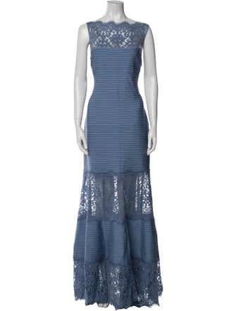 Tadashi Shoji Lace Pattern Long Dress