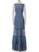Tadashi Shoji Lace Pattern Long Dress