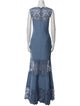 Tadashi Shoji Lace Pattern Long Dress