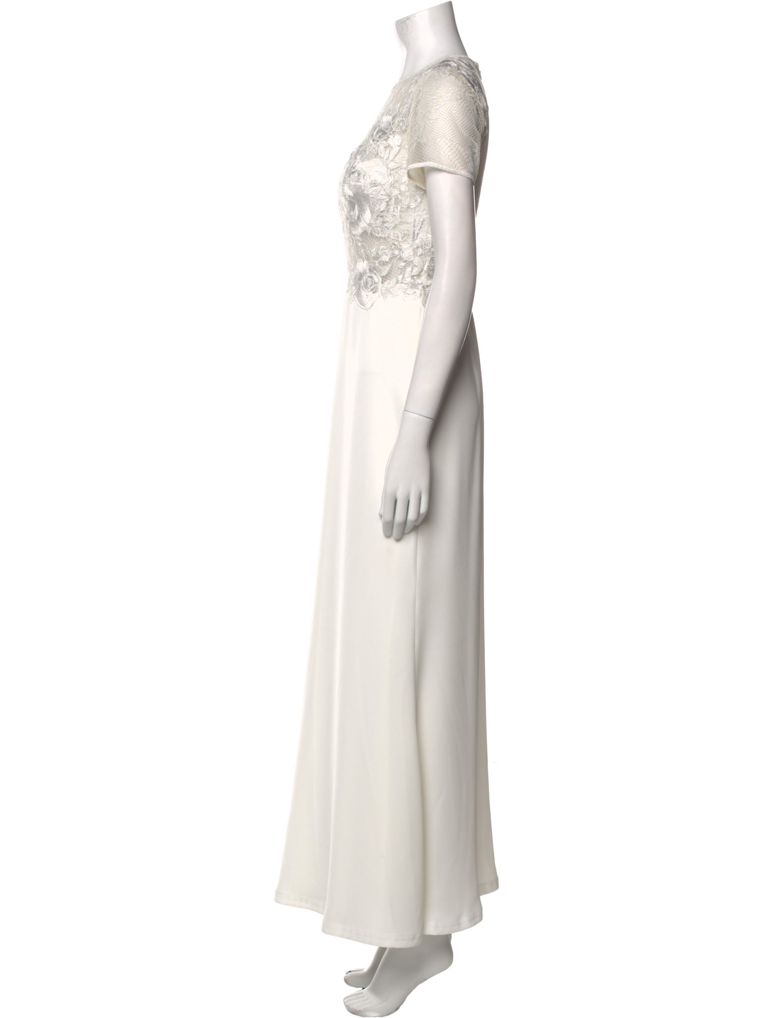 Tadashi Shoji Crew Neck Long Dress