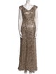 Tadashi Shoji Lace Pattern Long Dress