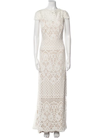 Tadashi Shoji Lace Pattern Long Dress