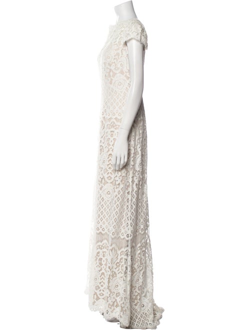 Tadashi Shoji Lace Pattern Long Dress