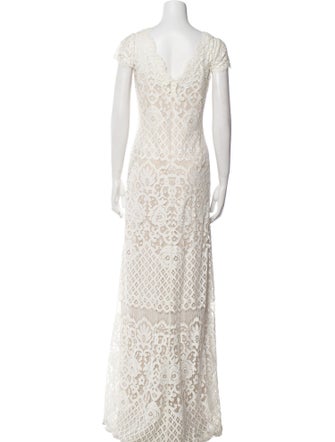 Tadashi Shoji Lace Pattern Long Dress