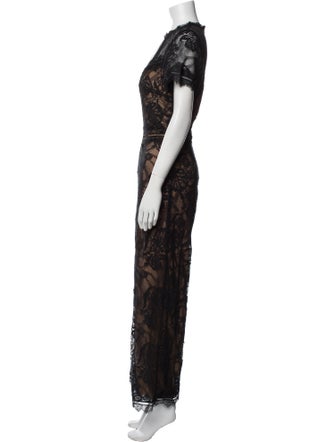 Tadashi Shoji Printed Crew Neck Jumpsuit