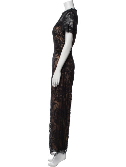 Tadashi Shoji Printed Crew Neck Jumpsuit