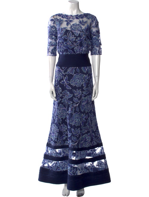 Tadashi Shoji Lace Pattern Long Dress