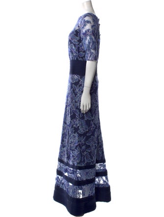 Tadashi Shoji Lace Pattern Long Dress